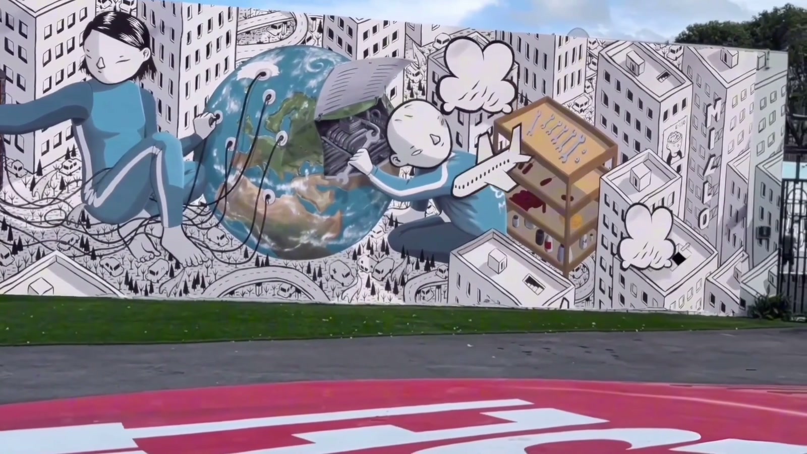 Millo's AR mural at Wynwood Walls