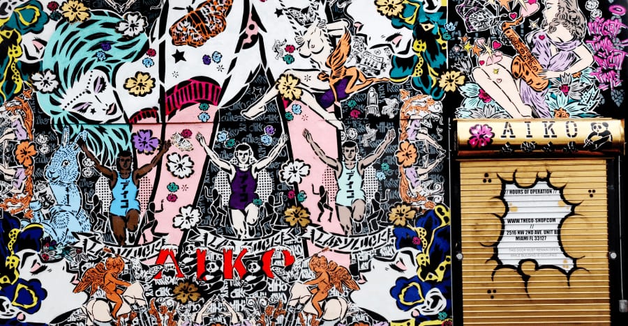 Aiko mural at Wynwood Walls