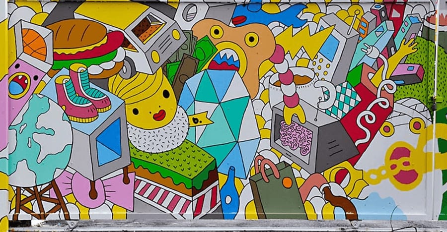 B. mural at Wynwood Walls