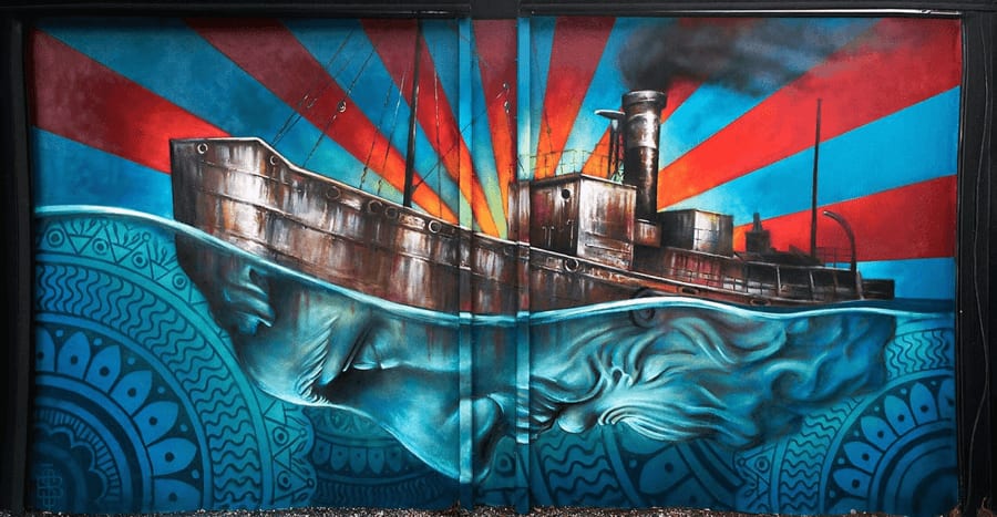 Beau Stanton mural at Wynwood Walls