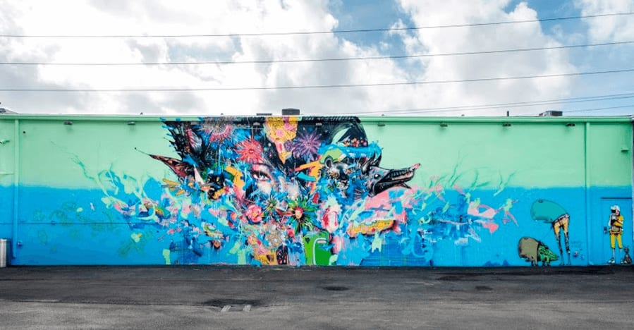 david choe mural at Wynwood Walls