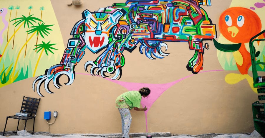 dearraindrop mural at Wynwood Walls