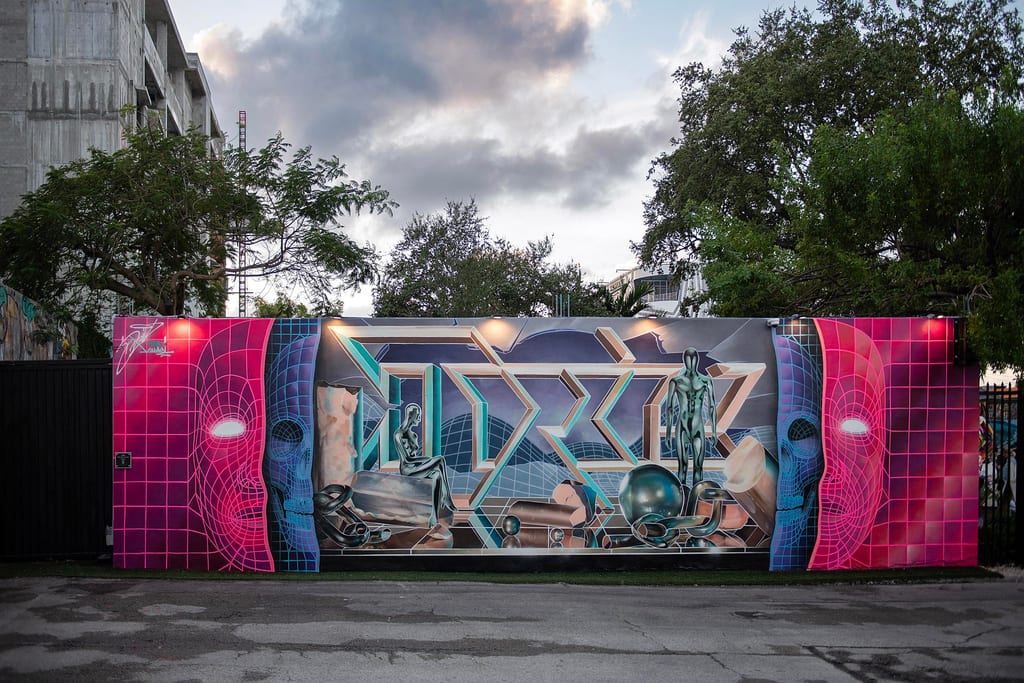 Drik the villain mural at Wynwood Walls
