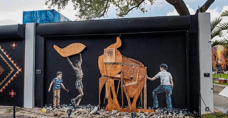 ernest zacharevic mural at Wynwood Walls