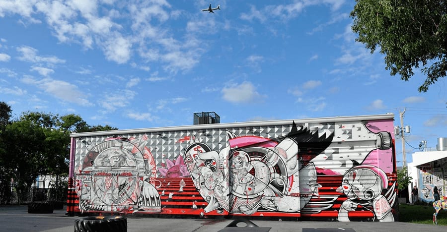 how & Nosm mural at Wynwood Walls