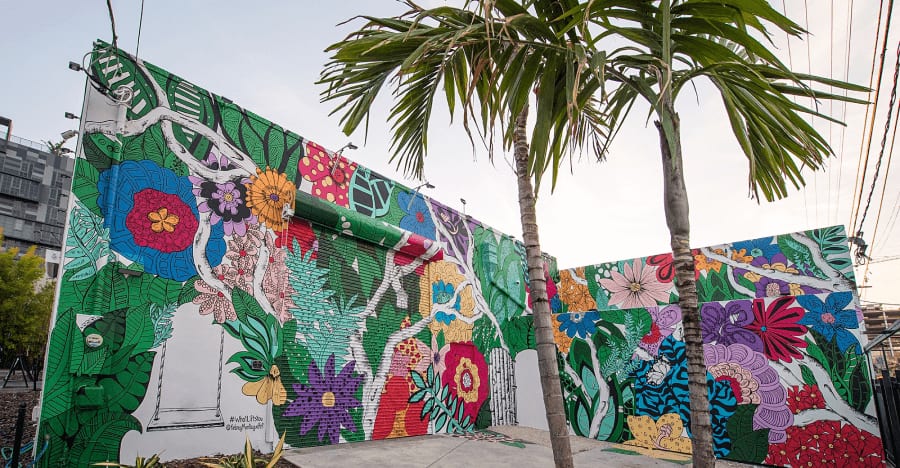 kelsey montague mural at Wynwood Walls