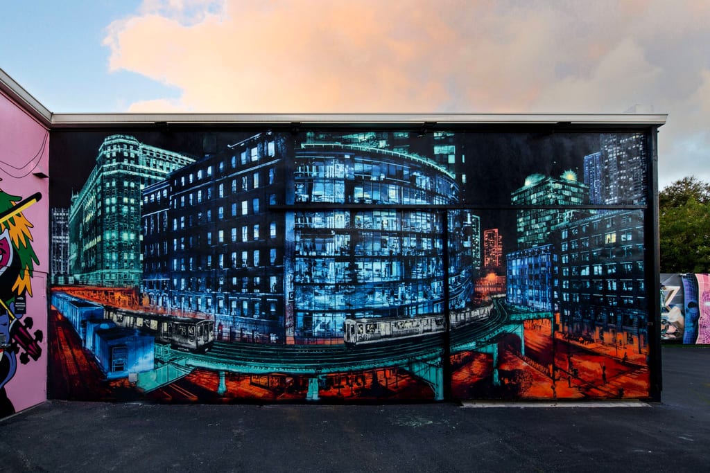 logan hicks mural at Wynwood Walls