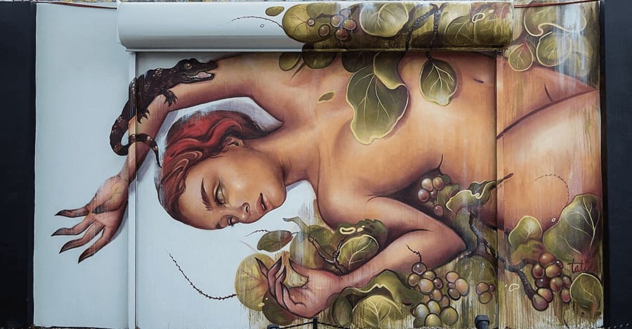tatiana suarez mural at Wynwood Walls