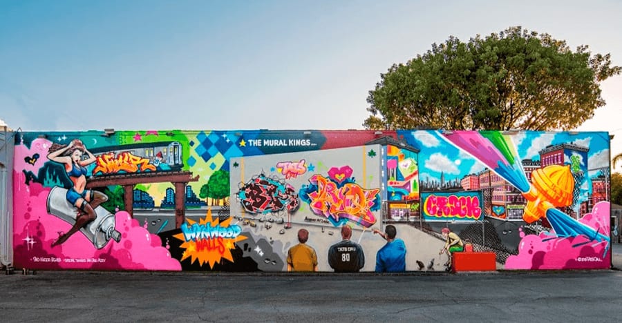tats cru mural at Wynwood Walls
