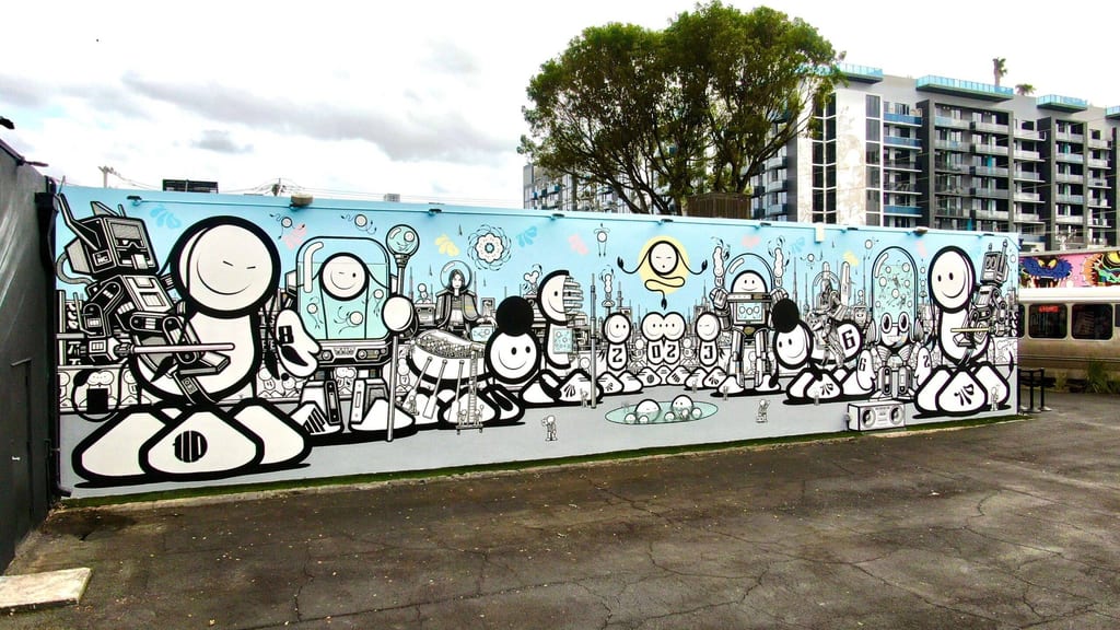 the london police mural at Wynwood Walls